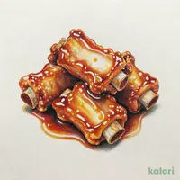 骨付き豚バラ肉の甘酢かけ
