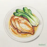 鶏肉と青梗菜の塩味煮
