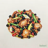 鶏肉の黒豆炒め