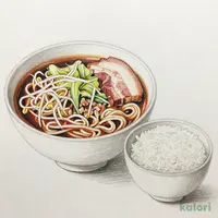 厚切り焼豚のバミ郎そばごはん