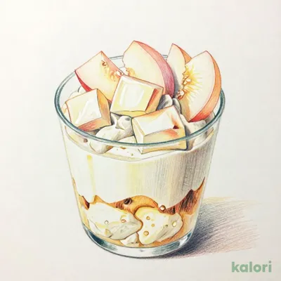 White Peach Annin Tofu with Vanilla Ice Cream