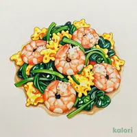 Stir-fried Shrimp, Egg, and Spinach (Small Portion)