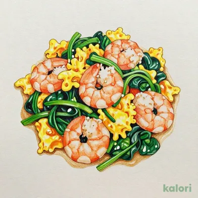 えび玉ほうれん草炒め（ぴったりサイズ）