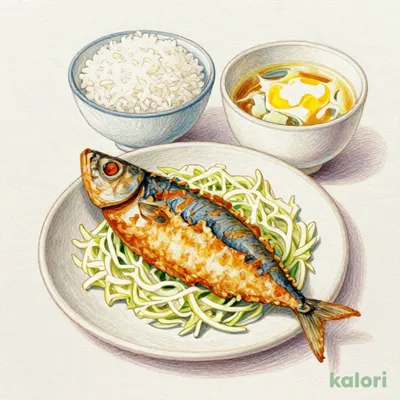アジフライごはんセット