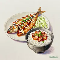 アジフライ葱チャーシュー丼セット