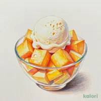 アップルマンゴー（バニラアイスのせ）