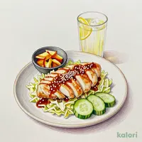 Highball and Steamed Chicken with Sesame Sauce Evening Set