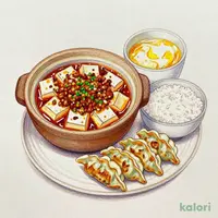本格四川麻婆豆腐餃子3コ・ごはんセット