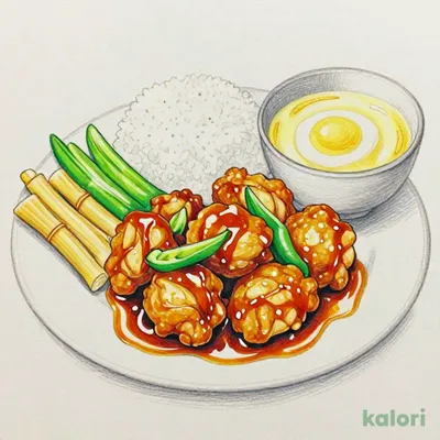 からあげの甘酢あんかけランチ