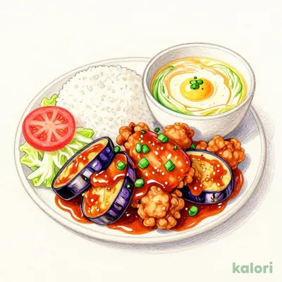 Chicken and Fried Eggplant in Hoikou Sauce