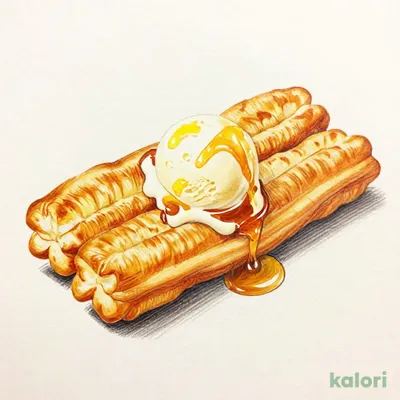 Honey Fried Bread with Vanilla Ice Cream