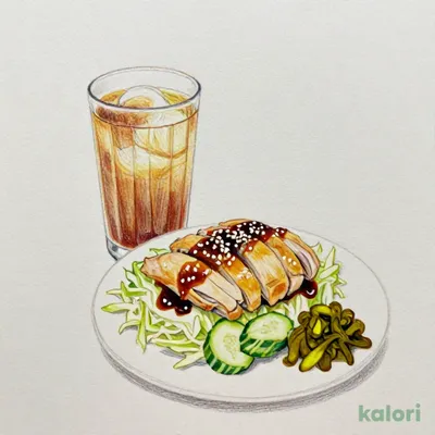 【晩酌セット】ハイボール＆蒸し鶏胡麻ソース