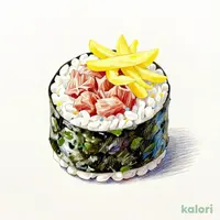 Fatty Tuna and Pickled Radish Thin Sushi Roll