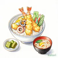 Premium Tendon (Tempura Rice Bowl) Set