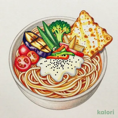 汁なし白胡麻麻辣野菜担々麺