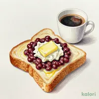 バタートースト+小倉クリームチーズホイップセット