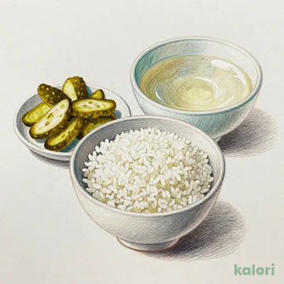 定食セット（ライス・スープ・漬物）