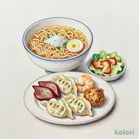 手打ち四種餃子と塩らーめんセット