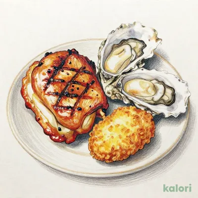 ランチ 牡蠣フライ＆グリルチキン
