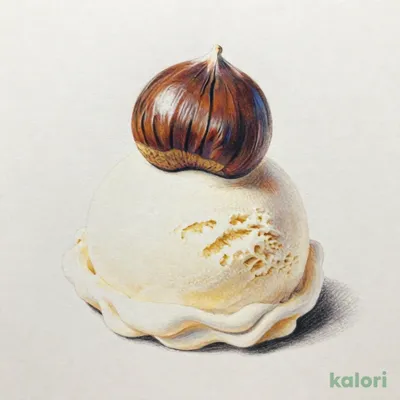 渋皮栗＆バニラアイス