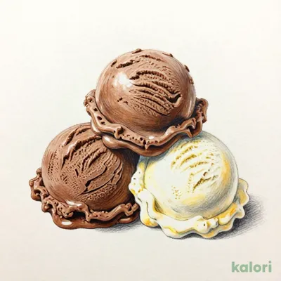 2種のアイス(ベルギーチョコ&バニラ)