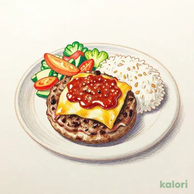 TO チリチーズ手ごねハンバーグ弁当(300g)