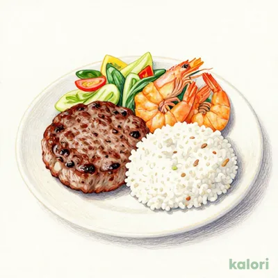 TO 手ごねハンバーグ(150g)&エビフライ弁当