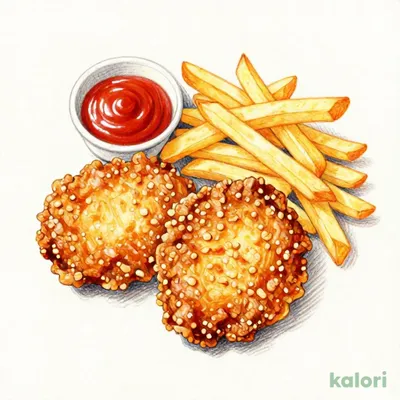 Fried Chicken (2 pcs) & Fries (with Ketchup)