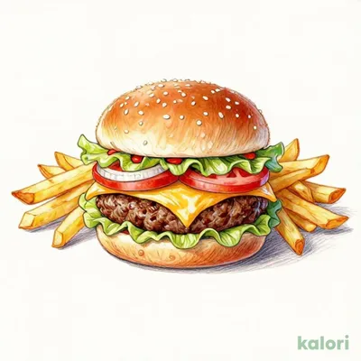 ビッグボーイのダブルビーフバーガー(フライドポテト付)(店舗限定)