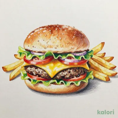 ランチ チーズバーガー(フライドポテト付、スープバー除く）(店舗限定)