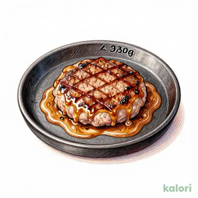 Direct-Flame Grilled俵 (Tawara) Hamburger Steak Lunch, 150g