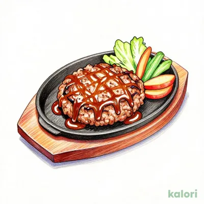 ランチ 直火焼き大俵ハンバーグ200g