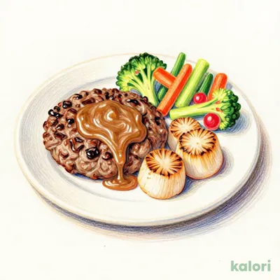 Daitawara Hamburger Steak 150g & Grilled Scallops