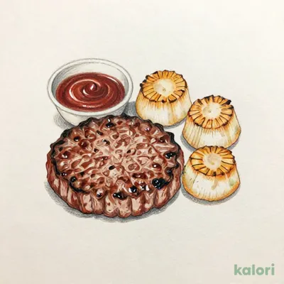 Daitawara Hamburger Steak 250g & Grilled Scallops