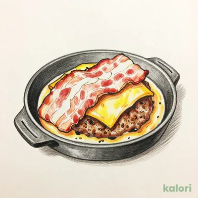 Smoked Bacon Flame-Grilled Cheese Daitawara Hamburg Steak 250g