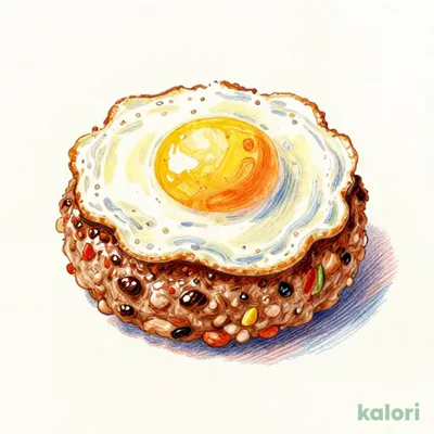 Hand-kneaded Hamburg Steak with Fried Egg 150g