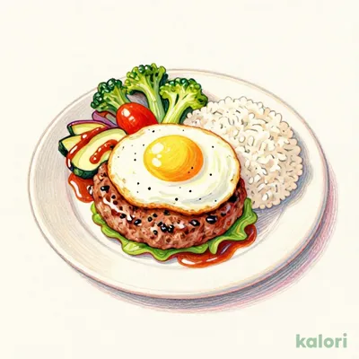目玉焼き手ごねハンバーグプレート150g