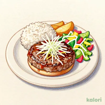 鬼おろし手ごねハンバーグプレート100g