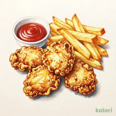 鶏のから揚げ(4個)＆ポテト(ケチャップ付)