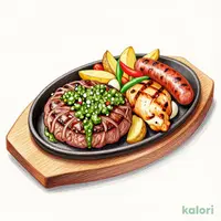 (チミチュリソース付) 大俵ハンバーグ200gのトリプルグリル