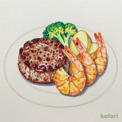 Daitawara Hamburger Steak 150g & Fried Shrimp