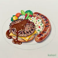 ポテサラチーズinハンバーグ＆ソーセージ