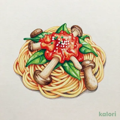 秋限定）しめじとほうれん草のトマトパスタサラダ