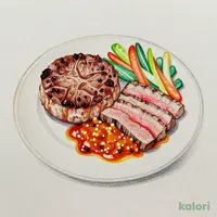 【麻辣ソース】大俵ハンバーグ150g&カットステーキ