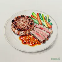 250g Hamburg Steak & Cut Steak with Mala Sauce