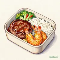 ●指定店舗限定● TO 手ごねハンバーグ(150g)&エビフライ弁当