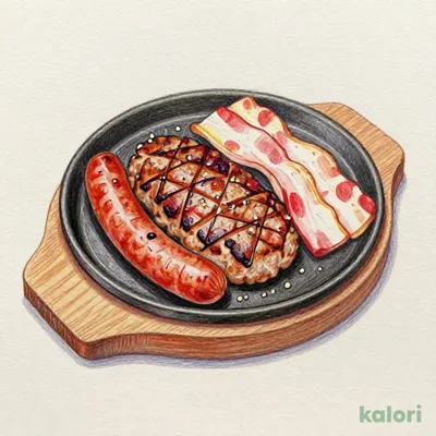 ●指定店舗限定● 大俵ハンバーグのトリプルグリル250g