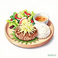 おろしそバーグディッシュランチ（みそ汁付） L
