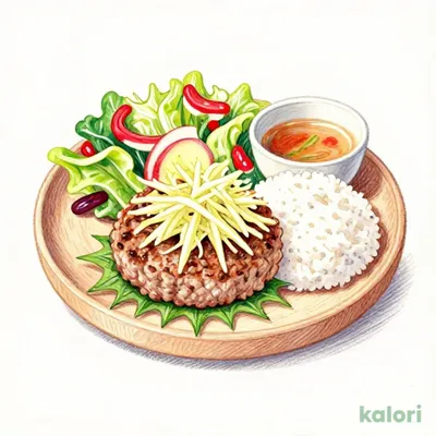 おろしそバーグディッシュランチ（みそ汁付） L