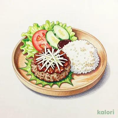 おろしそバーグディッシュランチ（みそ汁付） M
